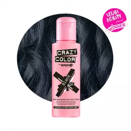 Crazy Color, toner odżywczy do włosów, Black - kruczoczarny, nr 030, 100ml