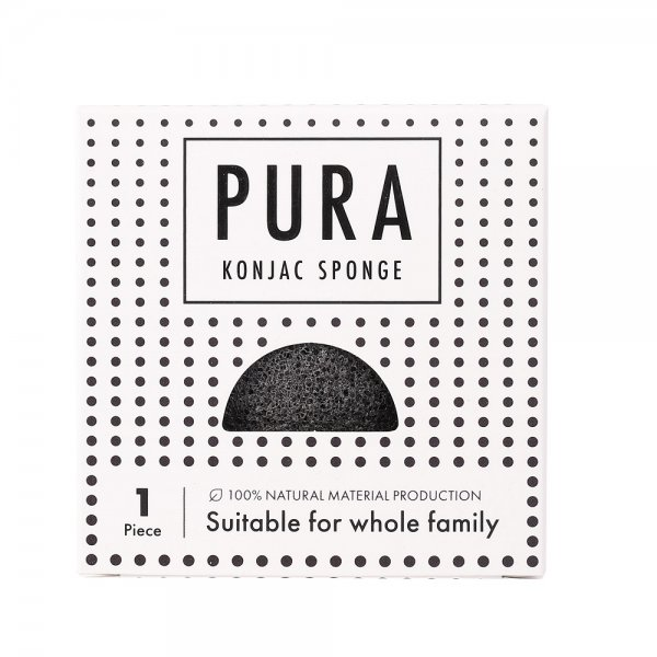 Sister Young Pura Konjac Sponge gąbka do mycia twarzy Black