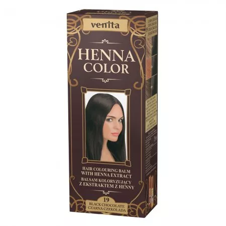 Venita Henna Color balsam koloryzujący z ekstraktem z henny 19 Czarna Czekolada 75ml