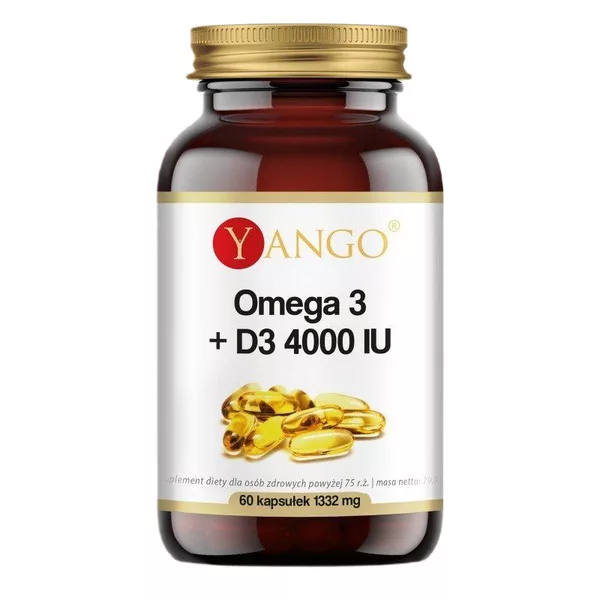 Yango Omega 3 + D3 4000 IU suplement diety 60 kapsułek