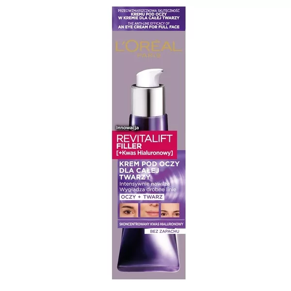 L'Oreal Paris Revitalift Filler Krem pod oczy dla całej twarzy, 30ml