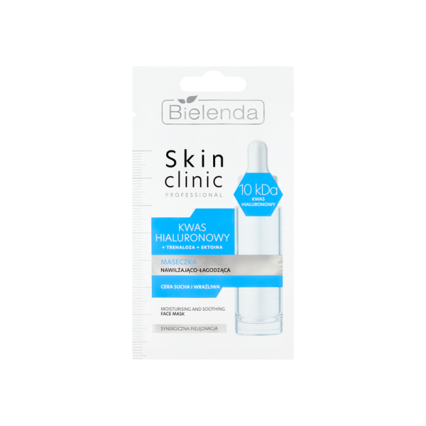 Bielenda Skin Clinic Professional, kwas hialuronowy, maseczka nawilżająco-łagodząca, 8g