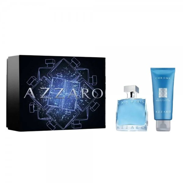 Azzaro Chrome zestaw woda toaletowa spray 50ml + żel pod prysznic 75ml (M)