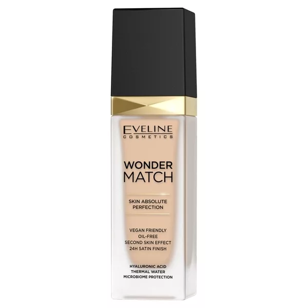 Eveline Wonder Match, luksusowy podkład do twarzy, 16 light beige, 30ml
