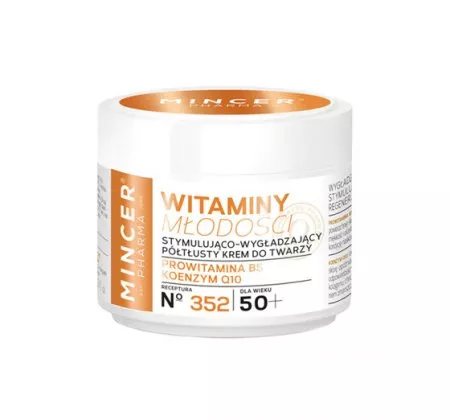 Mincer Pharma Witaminy Młodości 50+ krem półtłusty stymulująco-wygładzający do twarzy 352 50ml