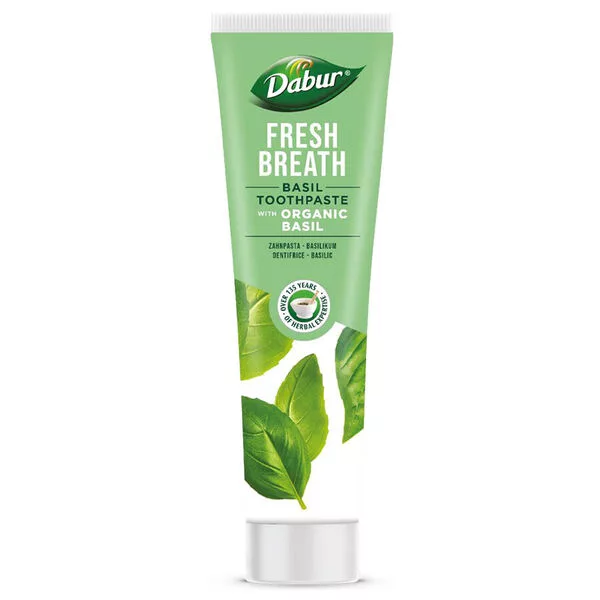 Dabur Fresh Breath Basil Toothpaste pasta do zębów świeży oddech z Organiczną Bazylią 100ml