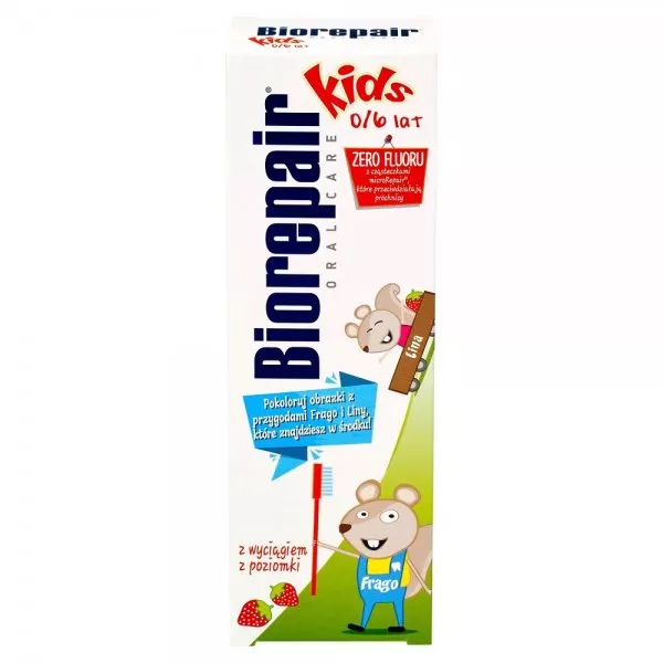 Biorepair Kids pasta do zębów dla dzieci 0-6 lat Poziomka 50ml