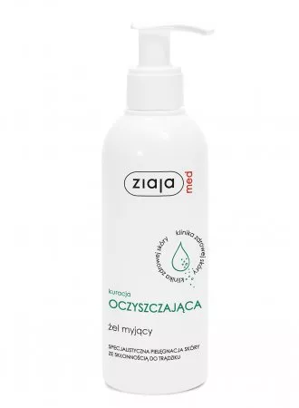 Ziaja Med Kuracja Oczyszczająca, żel myjący do skóry ze skłonnością do trądziku, 200ml