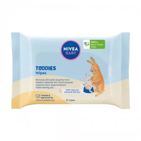 Nivea Baby Toddies chusteczki biodegradowalne dla dzieci 57szt