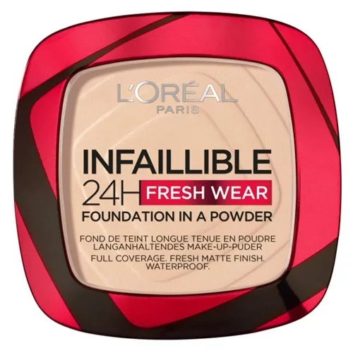 L'Oreal Paris Infaillible 24H Fresh Wear Foundation in a powder, podkład 20 Ivory, 9g