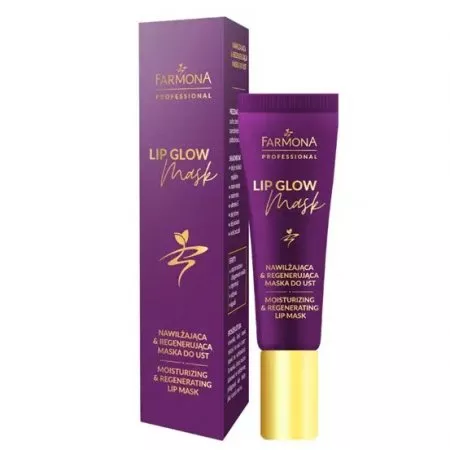 Farmona Professional Lip Glow Mask, nawilżająca i regenerująca maska do ust, 12ml
